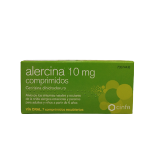 ALERCINA 10 MG 7 COMPRIMIDOS RECUBIERTOS