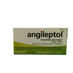 ANGILEPTOL 30 COMPRIMIDOS PARA CHUPAR (SABOR MENTA)