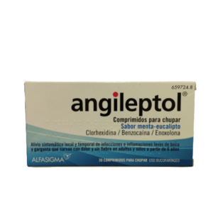 ANGILEPTOL 30 COMPRIMIDOS PARA CHUPAR (SABOR MENTA-EUCALIPTO)