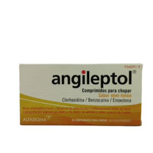 ANGILEPTOL 30 COMPRIMIDOS PARA CHUPAR (SABOR MIEL-LIMON)