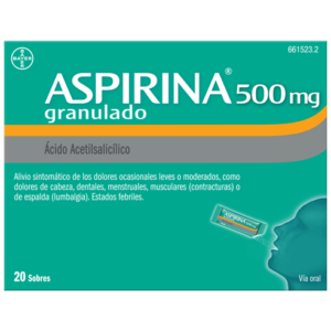 ASPIRINA 500 MG 20 SOBRES GRANULADO ORAL