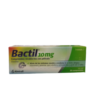 BACTIL 10 MG 20 COMPRIMIDOS RECUBIERTOS
