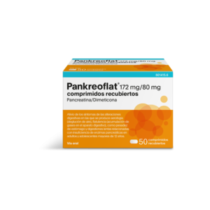 PANKREOFLAT 172 MG/80 MG 50 COMPRIMIDOS RECUBIERTOS