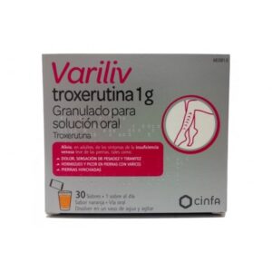 VARILIV TROXERUTINA 1 G 30 SOBRES GRANULADO PARA SOLUCION ORAL